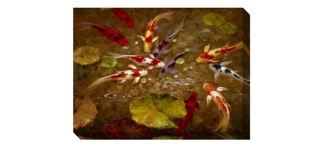Koi Fish Gallery-Wrapped Canvas Wall Art