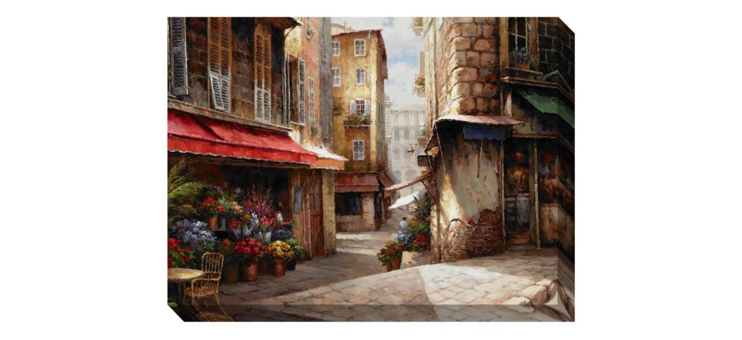 Passing the Flower Market Gallery-Wrapped Canvas Wall Art