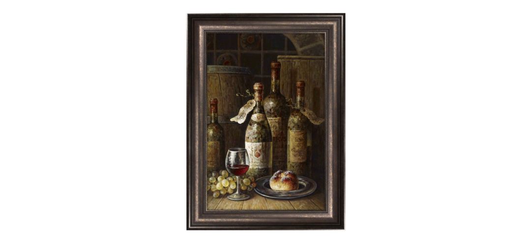 120181792 Aged Wine Framed Wall Art sku 120181792