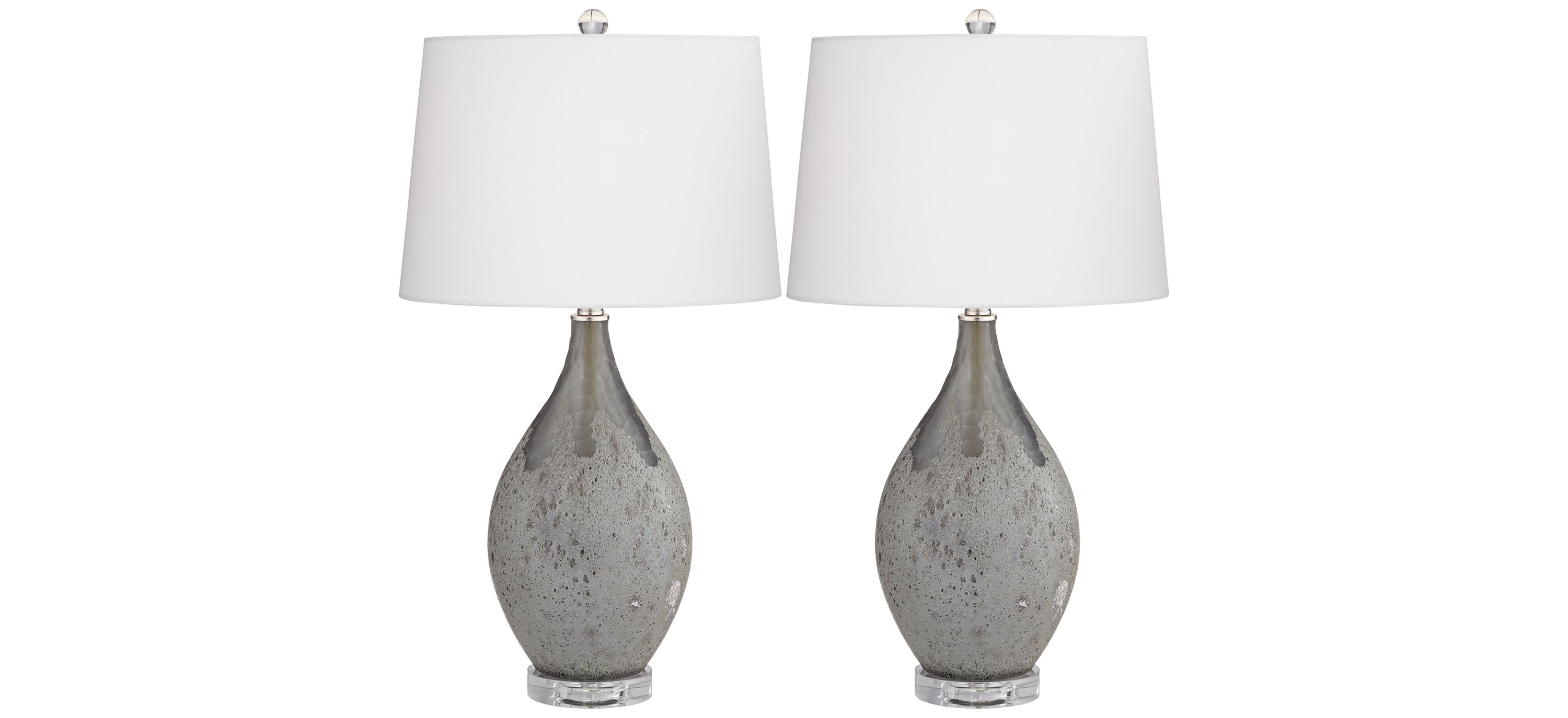 Volcanic Shimmer Table Lamps: Set of 2