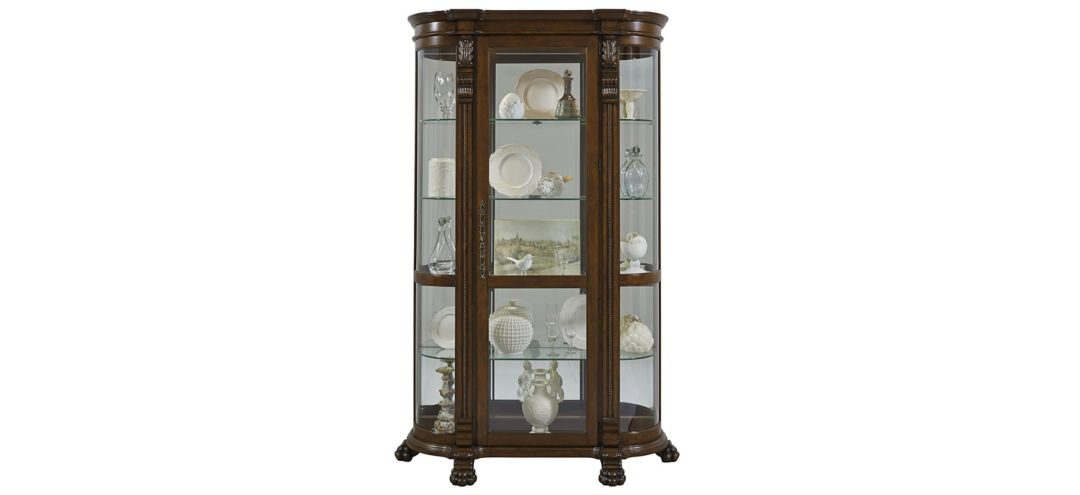 Pulaski Lighted Curved Front Curio Cabinet