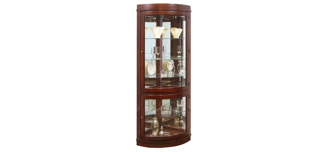 374275610 Pulaski Curved Corner Curio Cabinet sku 374275610