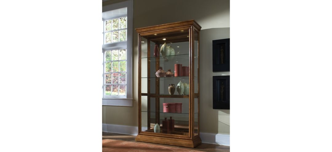 647267200 Pulaski Lighted Sliding Door Curio Cabinet sku 647267200