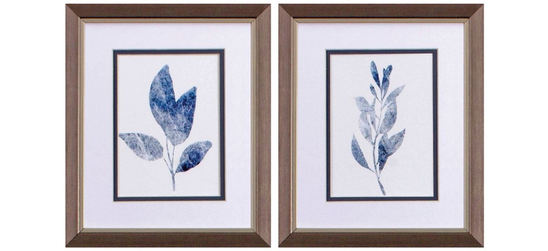 Marble Leaf Wall Art S/2