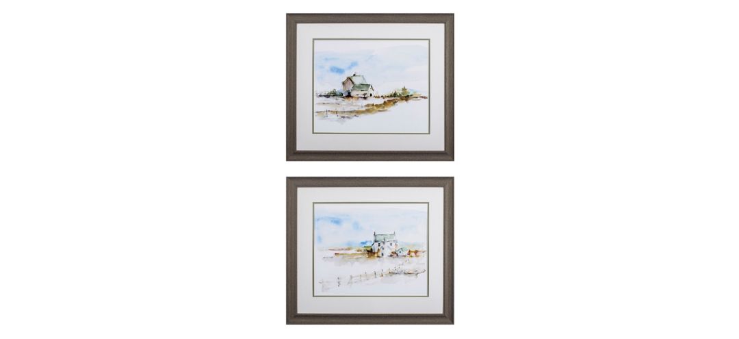 120151383 Prairie Farmhouse S/2 Wall Art sku 120151383