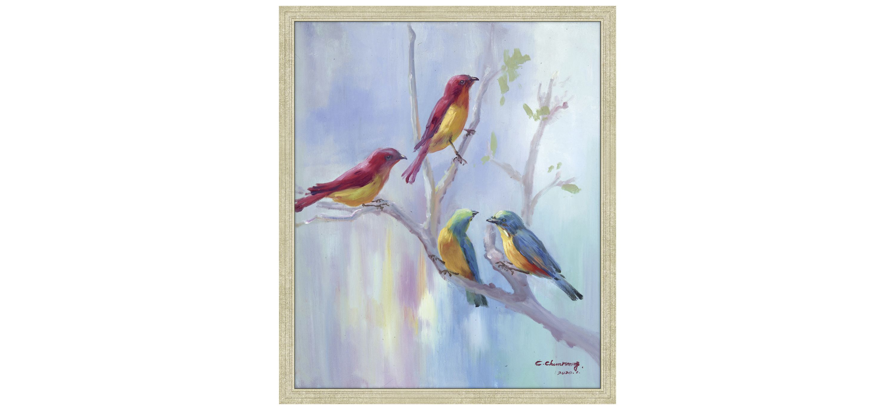 Bird Bonding 1 Wall Art