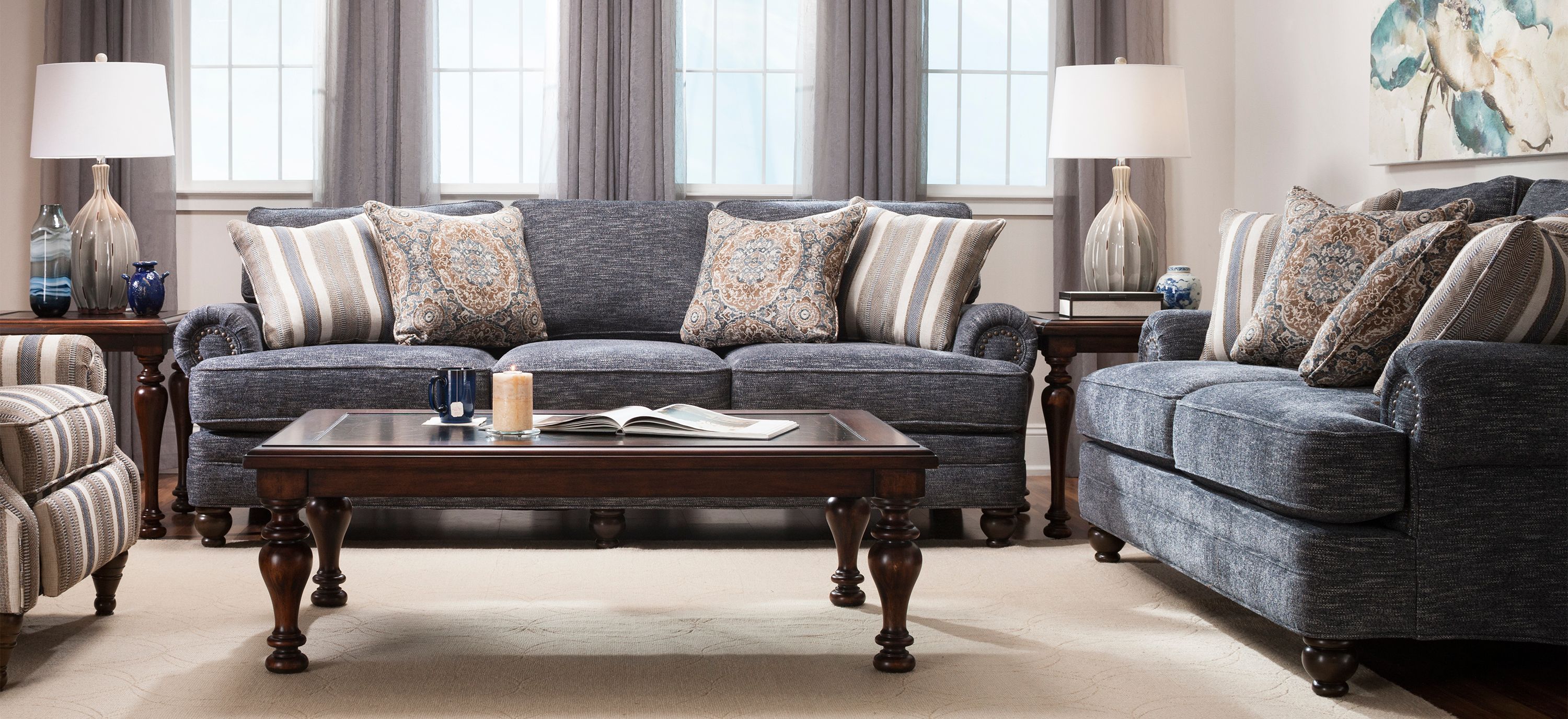 Tifton 2-pc. Chenille Sofa and Loveseat Set