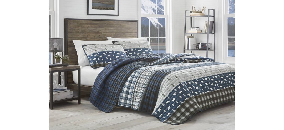 Blue Creek Plaid 3-pc. Quilt Set