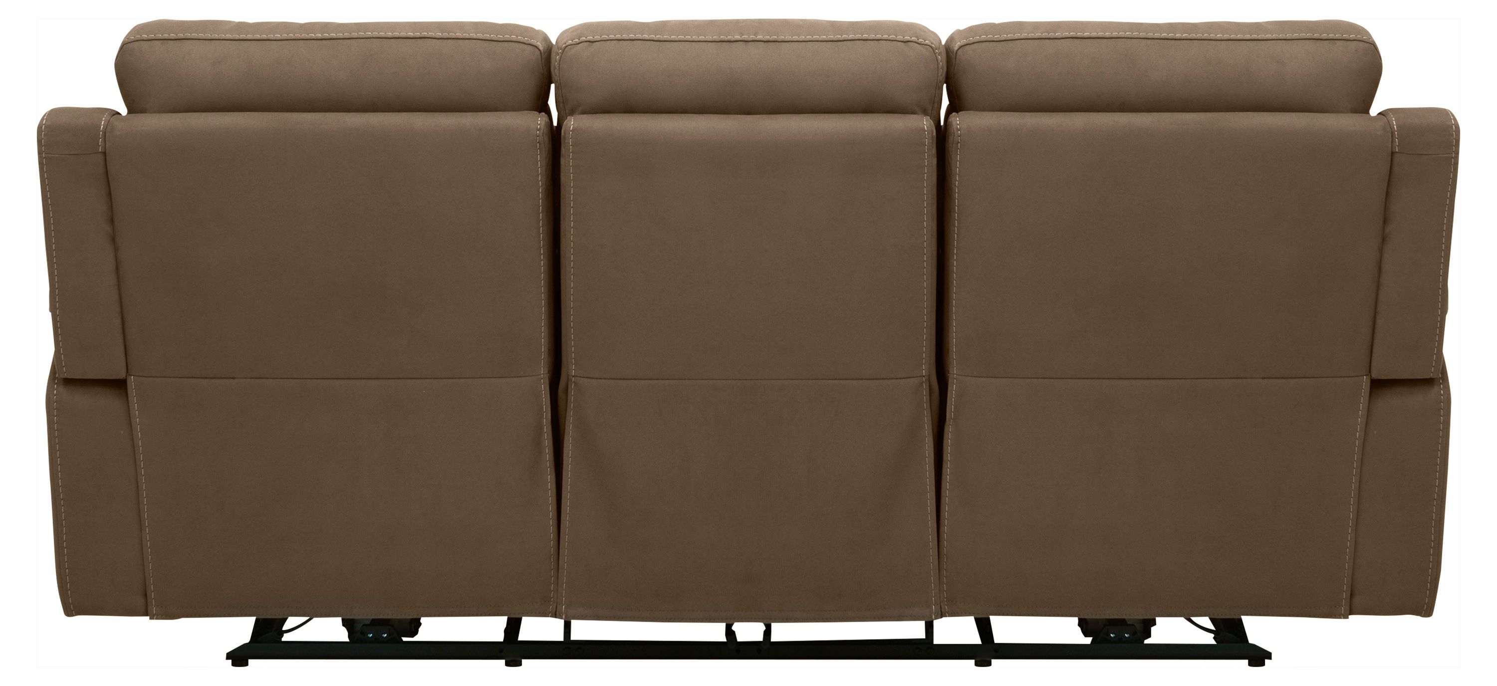 Stanfield Microfiber Power-Reclining Sofa W/Power Headrest 
