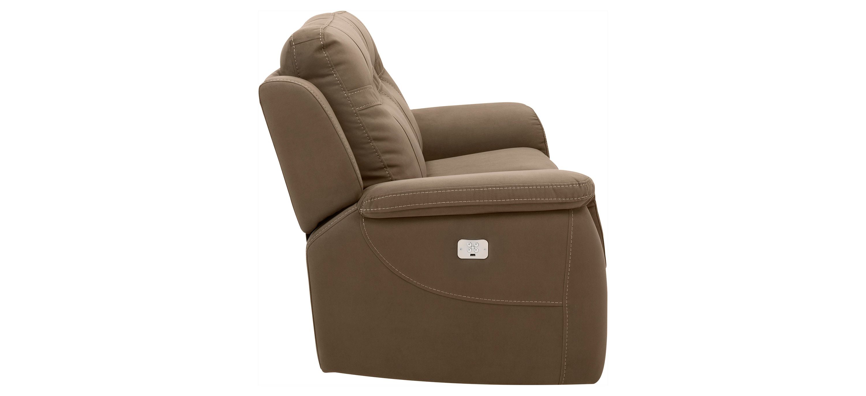 Stanfield Microfiber Power-Reclining Loveseat w/ Power Headrest 