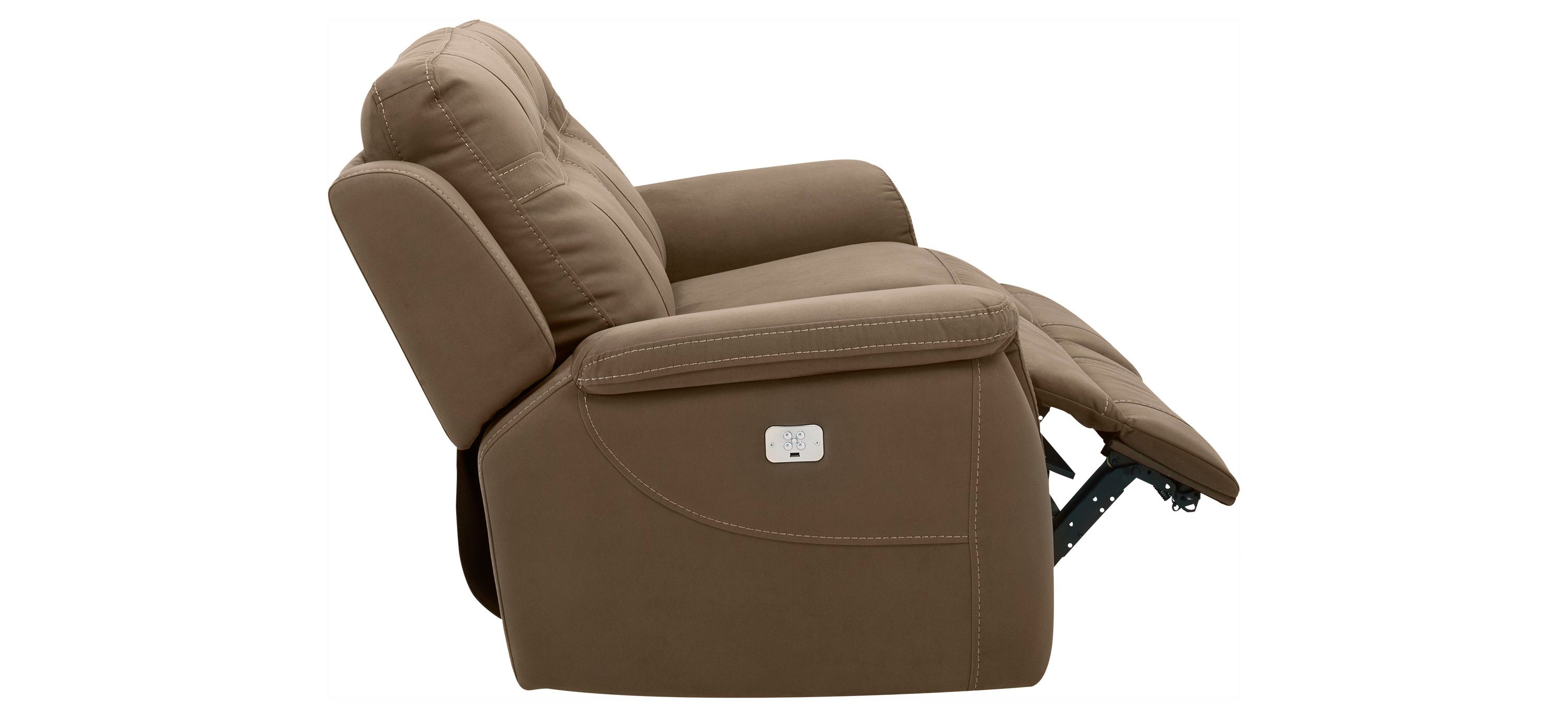 Stanfield Microfiber Power-Reclining Loveseat w/ Power Headrest 