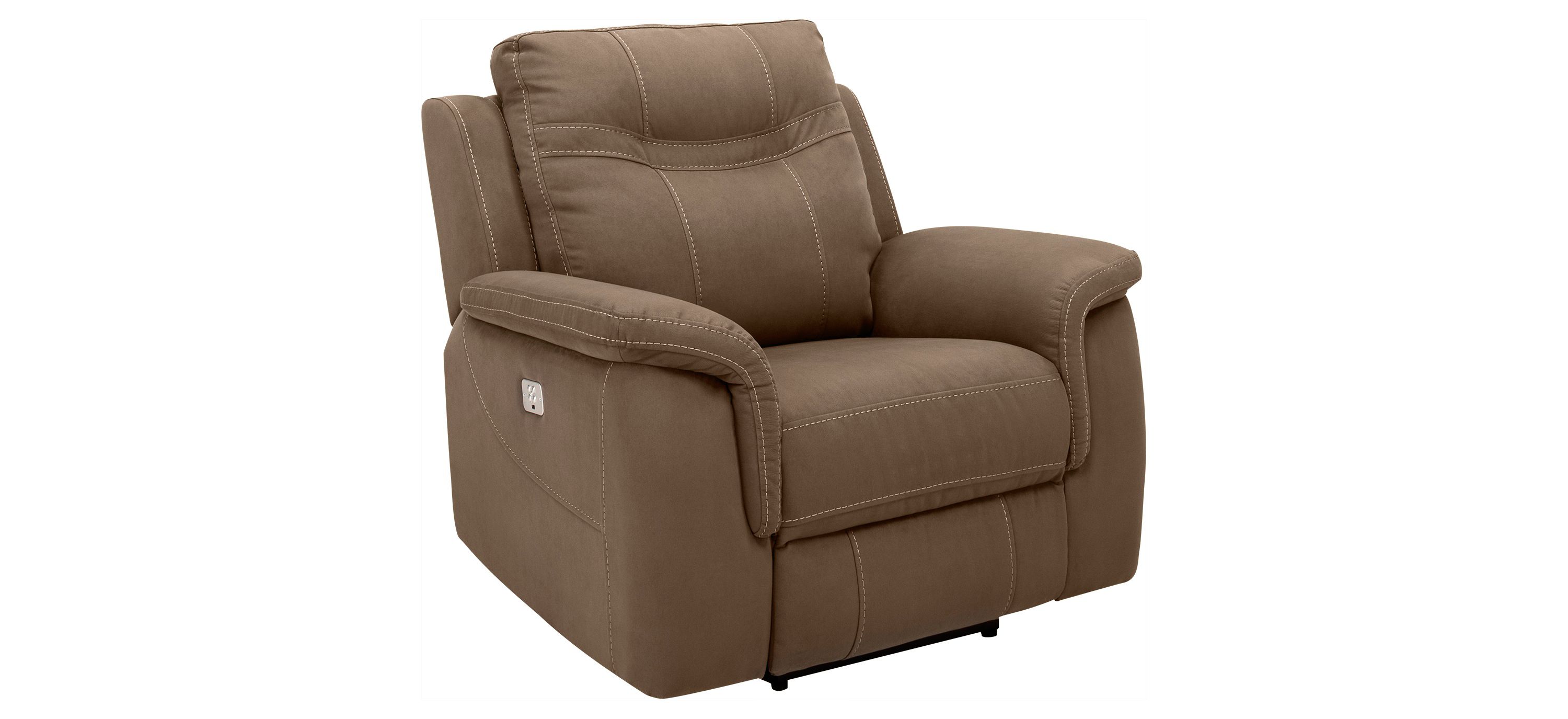 Stanfield Microfiber Power Recliner w/Power Headrest | Raymour 