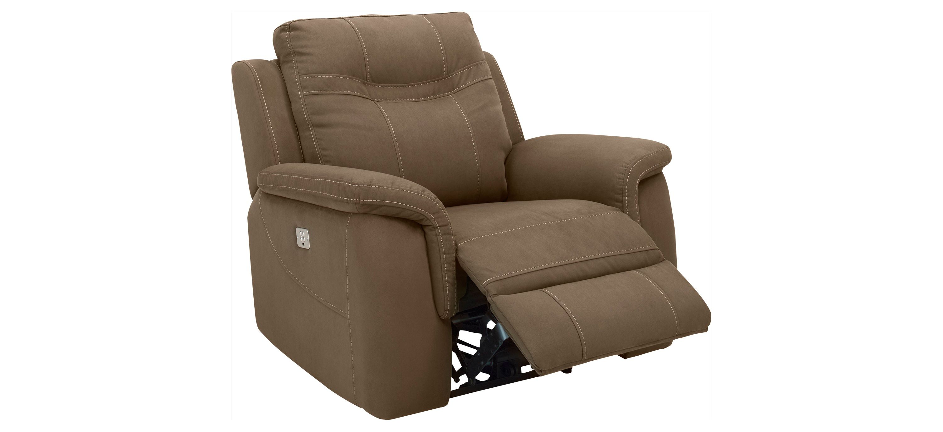 Stanfield Microfiber Power Recliner w/Power Headrest | Raymour  