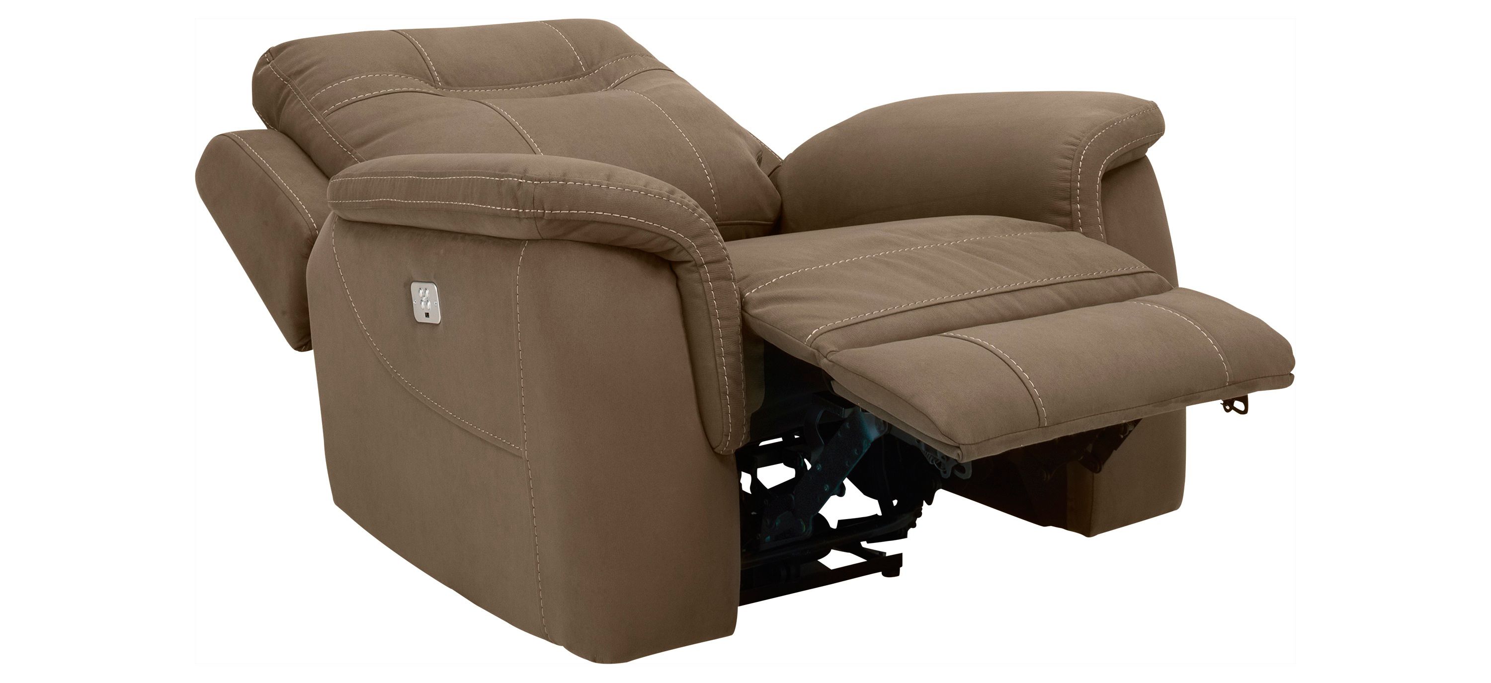Stanfield Microfiber Power Recliner w/Power Headrest | Raymour  