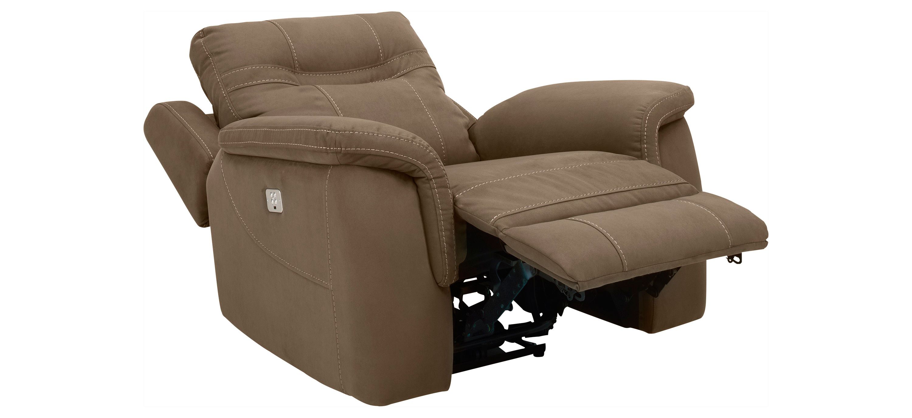 Stanfield Microfiber Power Recliner w/Power Headrest | Raymour 