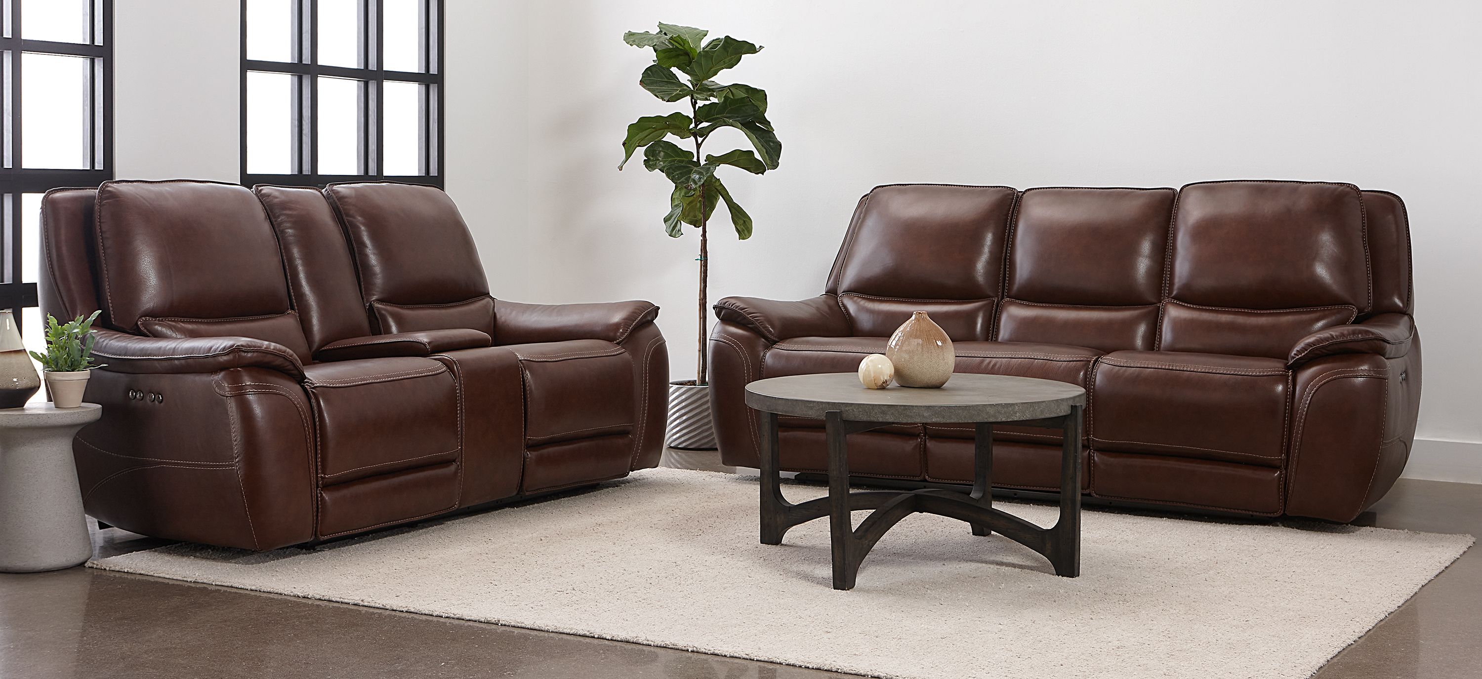 Corsello 2-pc. Leather Power Sofa and Loveseat Set