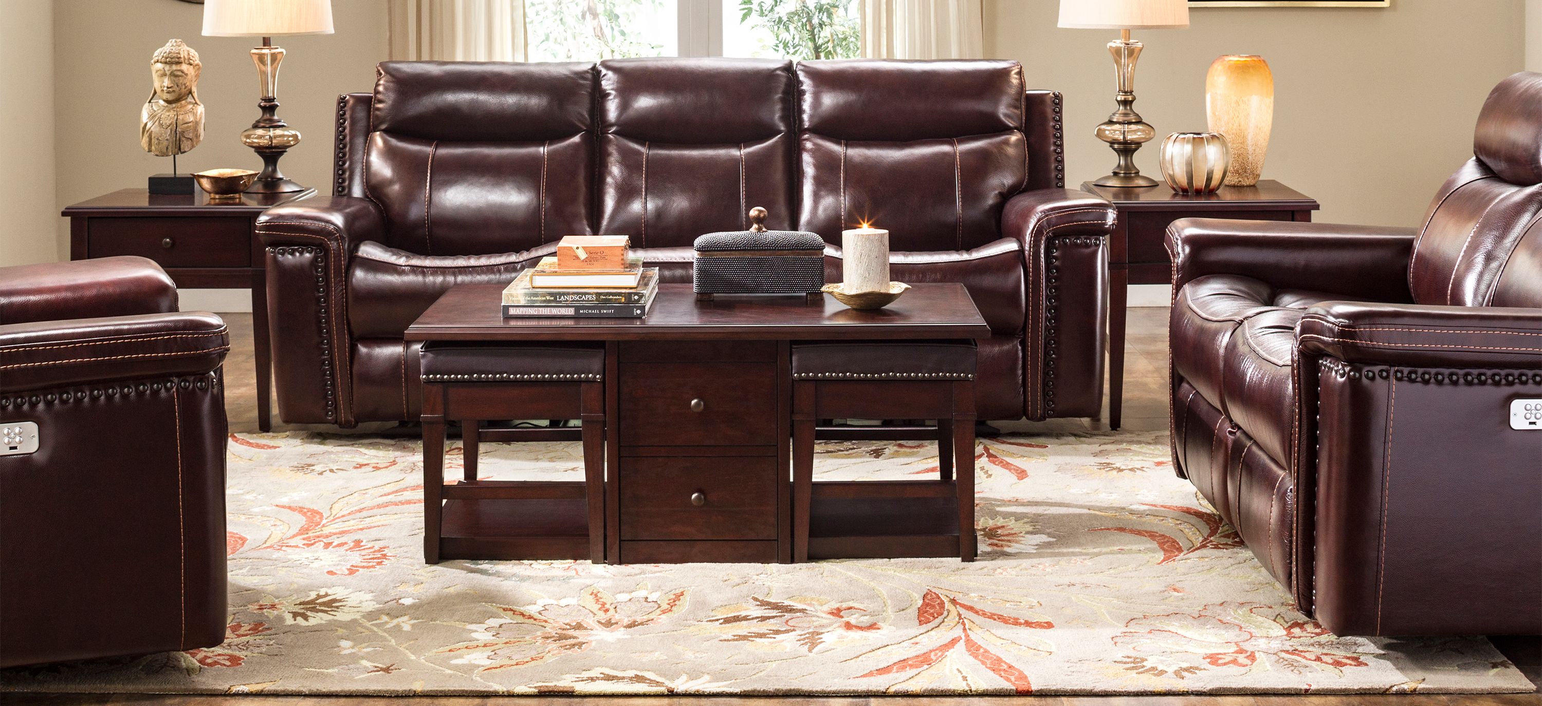 Lattimore 2-pc. Leather Power Sofa and Loveseat Set