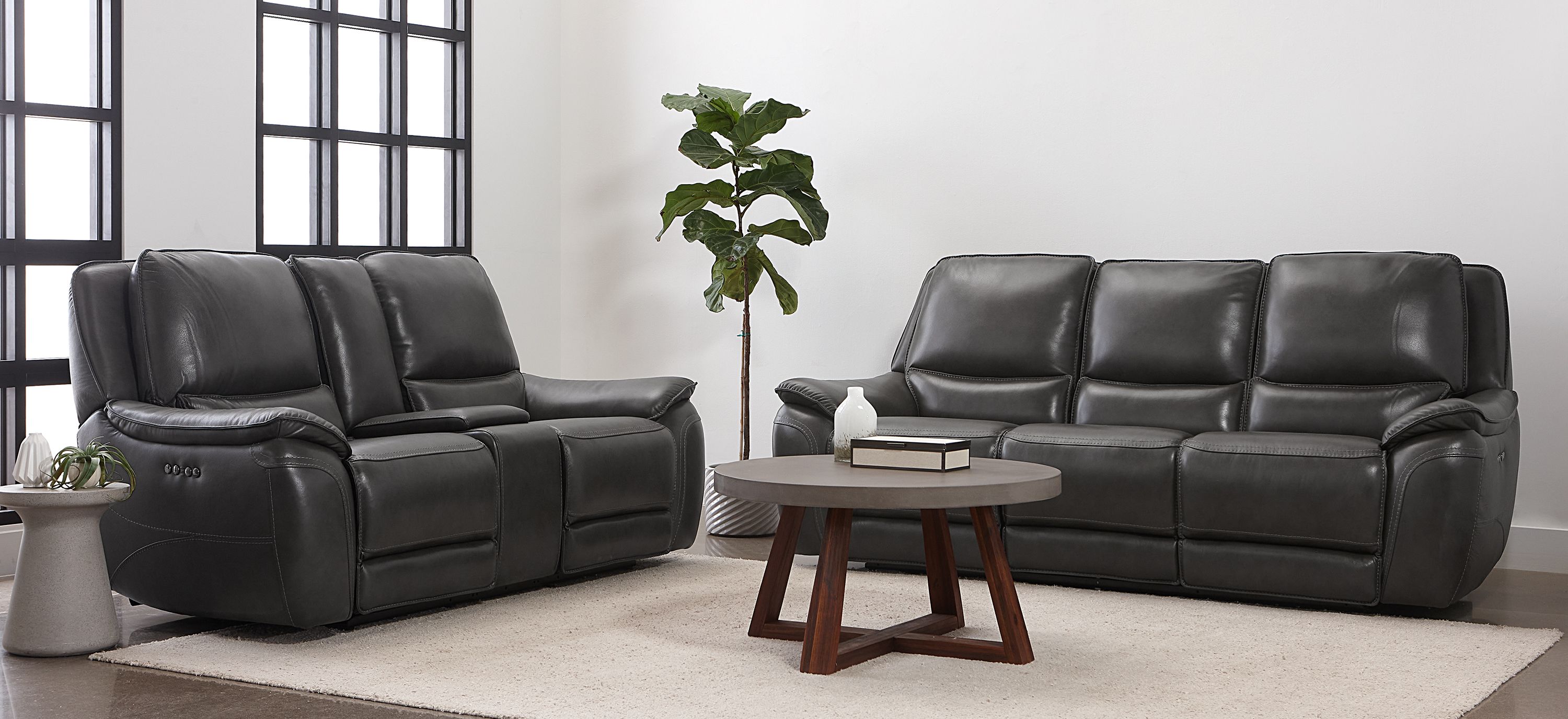 Corsello 2-pc. Leather Power Sofa and Loveseat Set