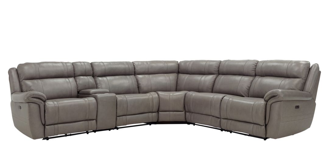 Ridgewood 6-pc. Leather Power-Reclining Sectional Sofa