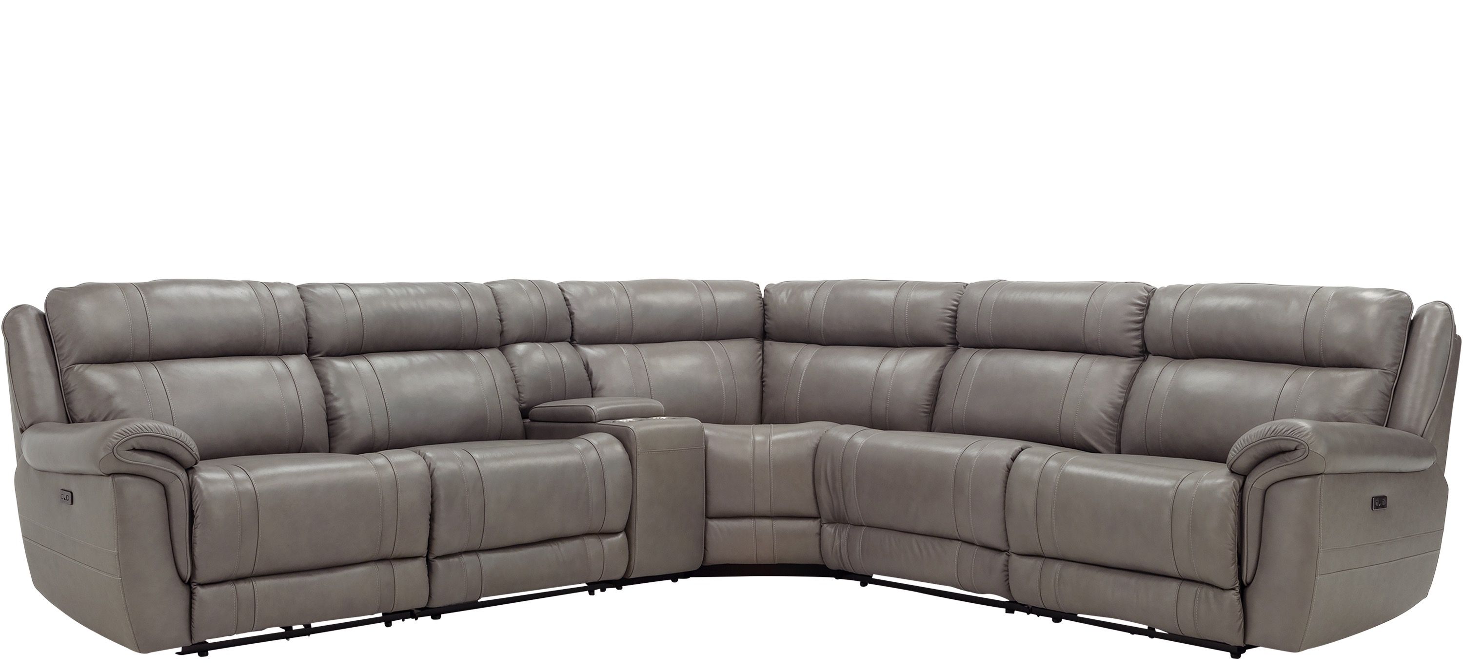 Ridgewood 6-pc. Leather Power-Reclining Sectional Sofa