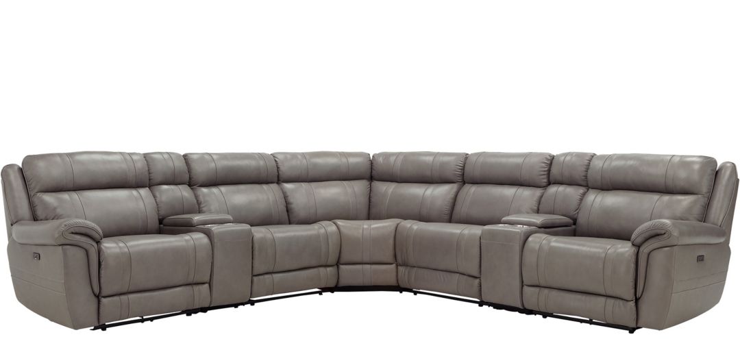 Ridgewood 7-pc. Leather Power-Reclining Sectional Sofa