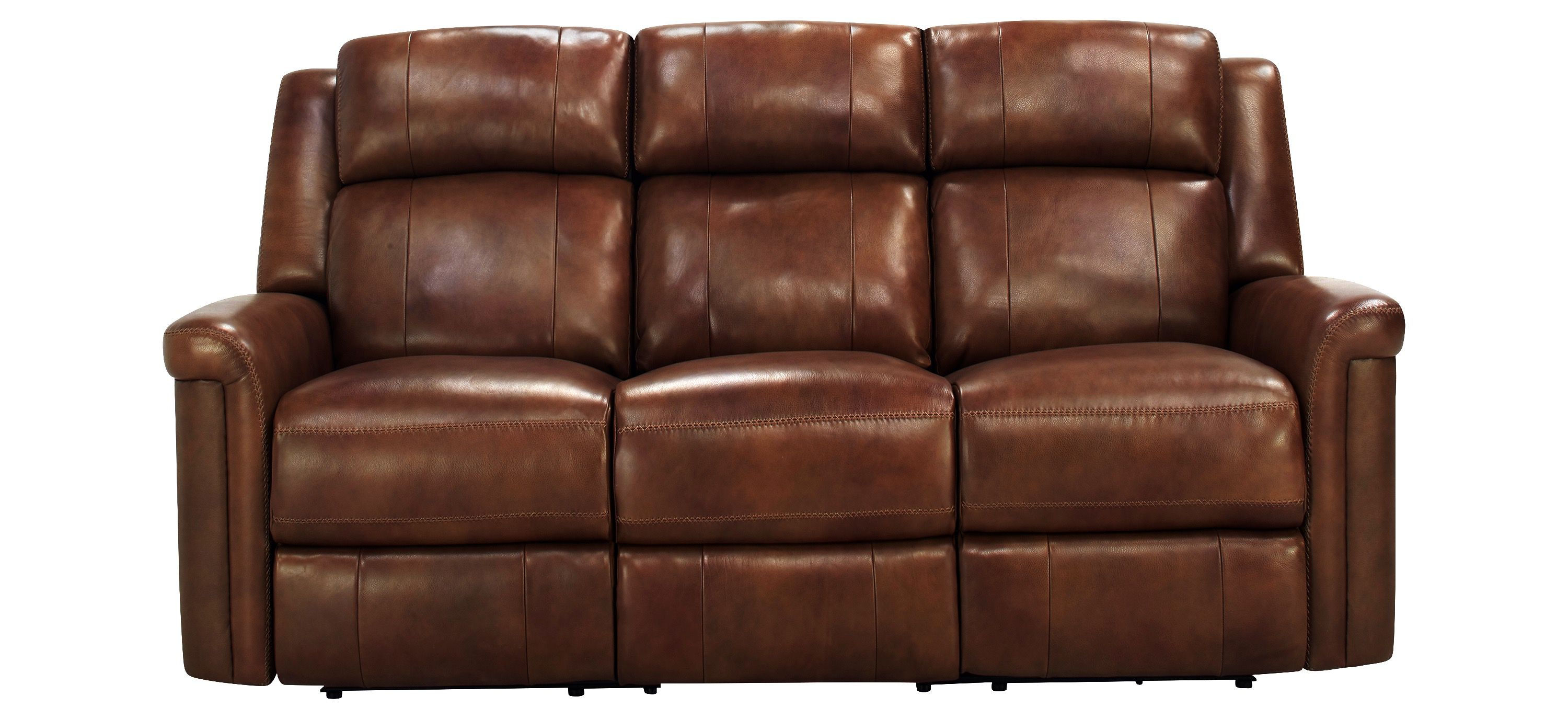 Richfield Leather Power Sofa with Power Headrest, Lumbar, and Drop Down Tab