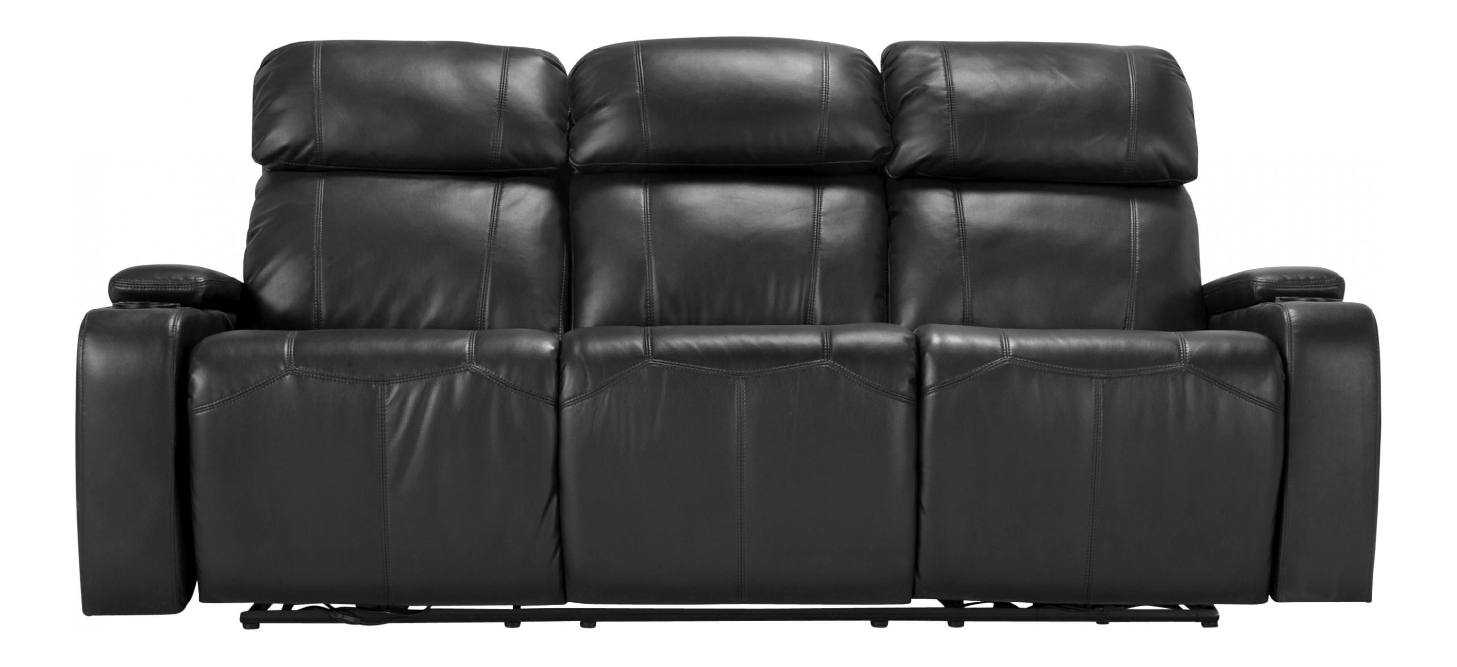 Stylus Power Sofa w/ Power Headrests and Drop Down Table