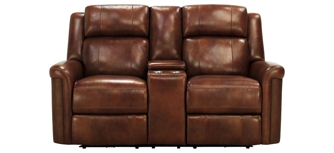 Richfield Leather Power Console Loveseat with Power Headrest and Lumbar