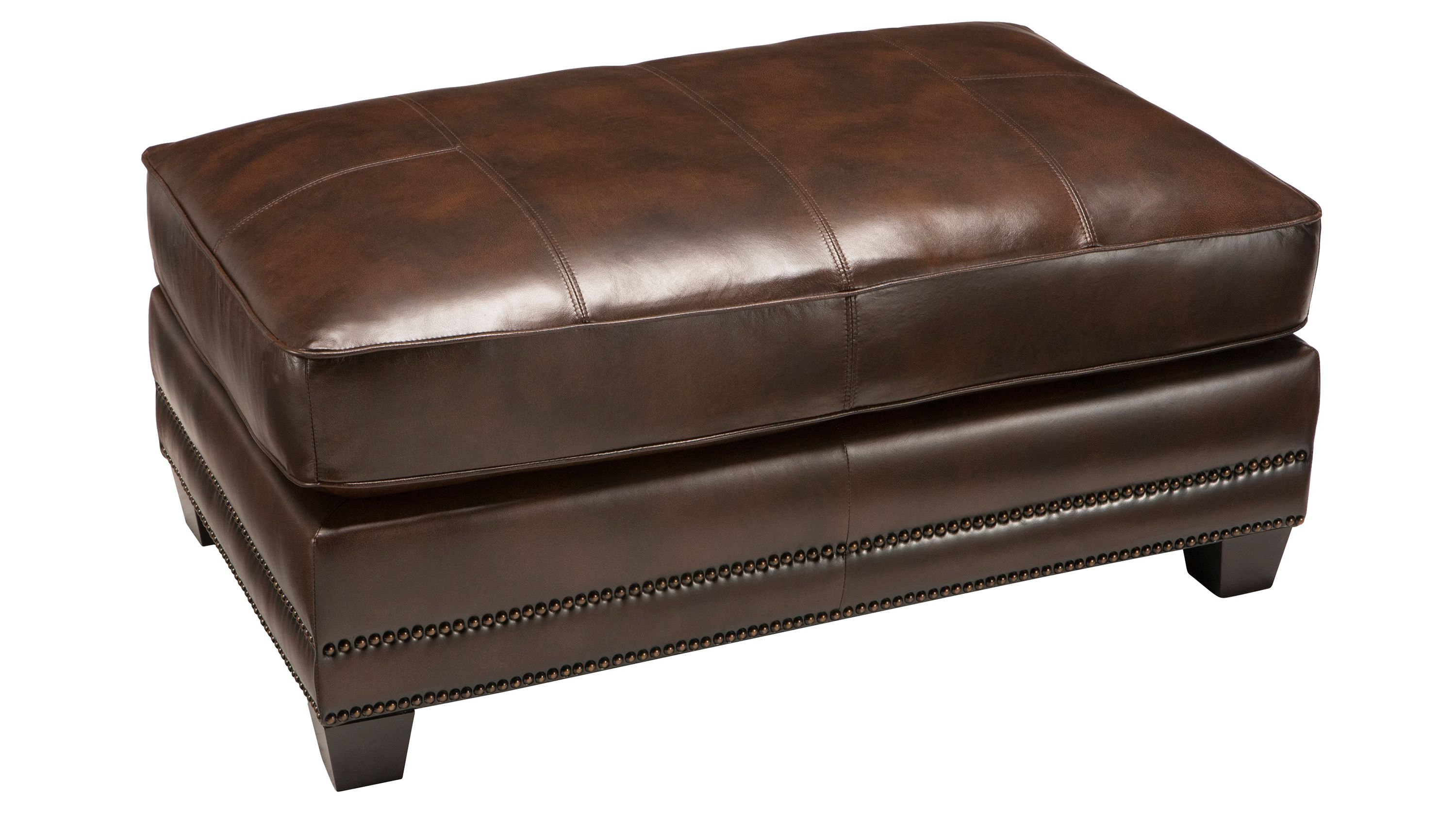 Romano Leather Cocktail Ottoman