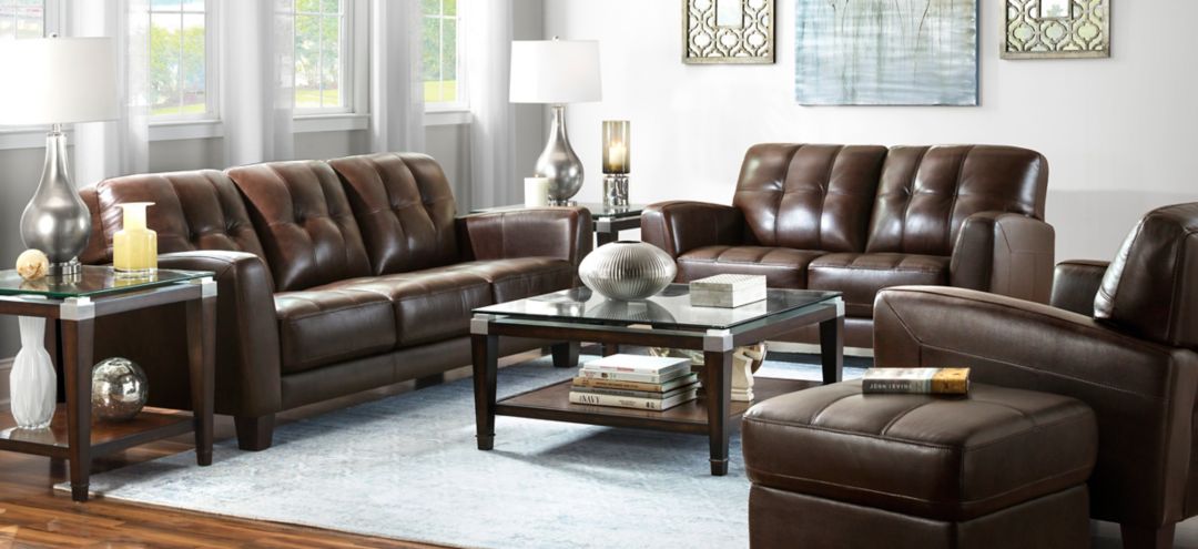 Gino 2-pc. Leather Sofa and Loveseat Set