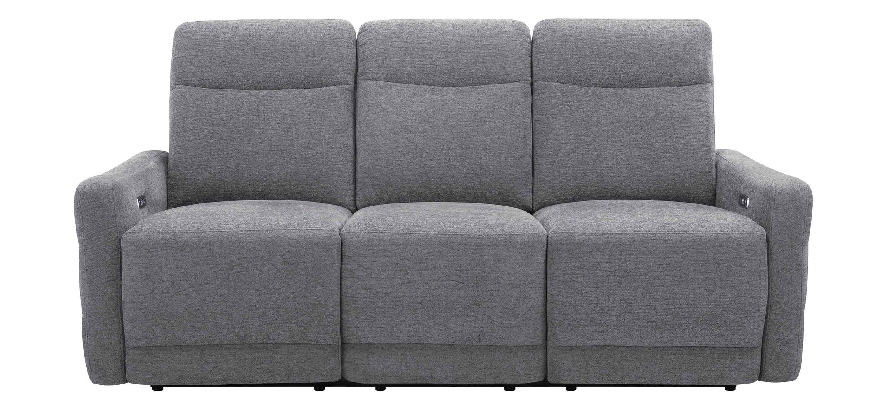Yardley Chenille Power Sofa with Power Headrest and Lay Flat
