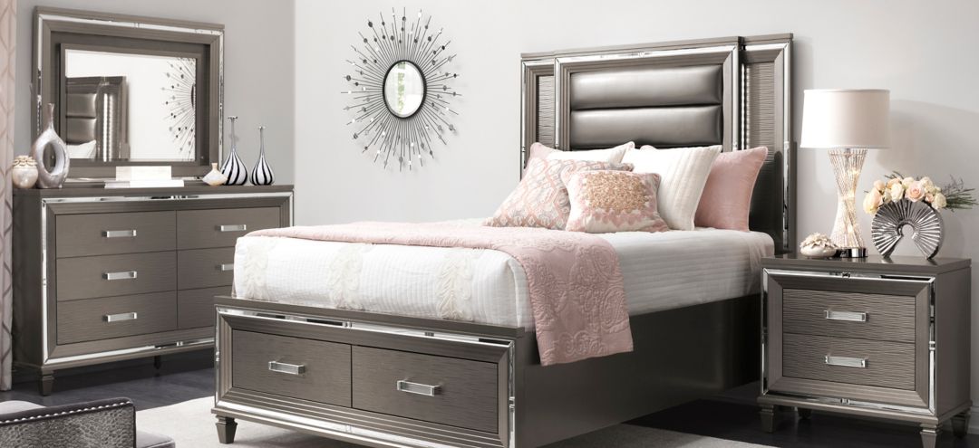 595216168 Selena 4-pc Platform Bedroom Set W/ Storage Bed sku 595216168