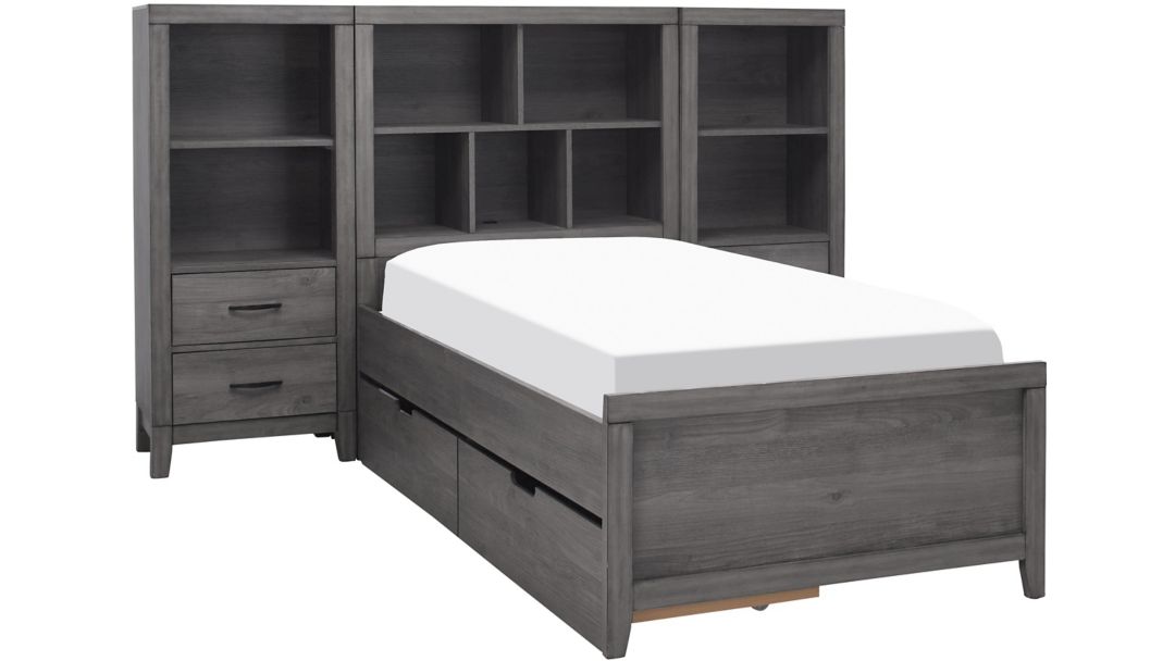 Piper Bed w/Toy Box and 2 Tower Night Stands