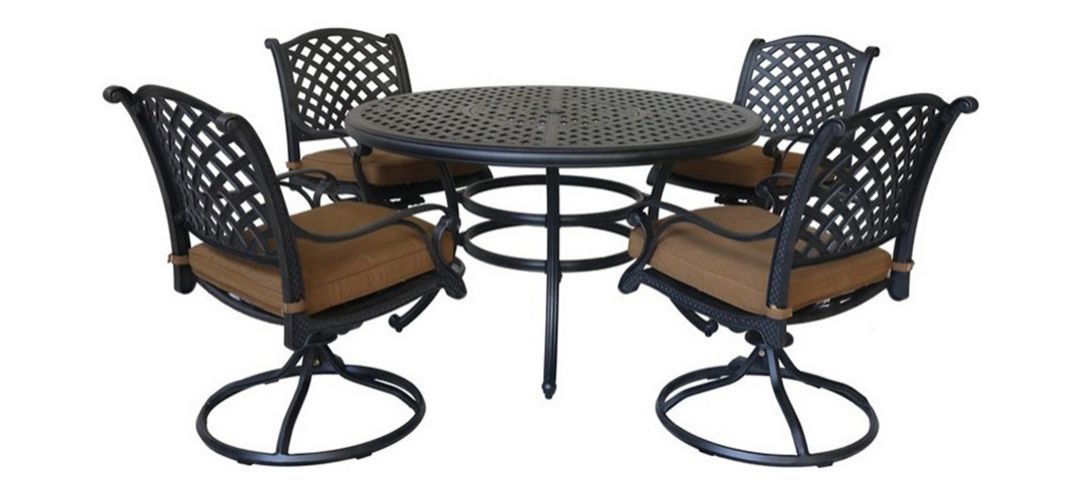 240246893 Castle Rock Outdoor 5-pc. Round Dining Set sku 240246893