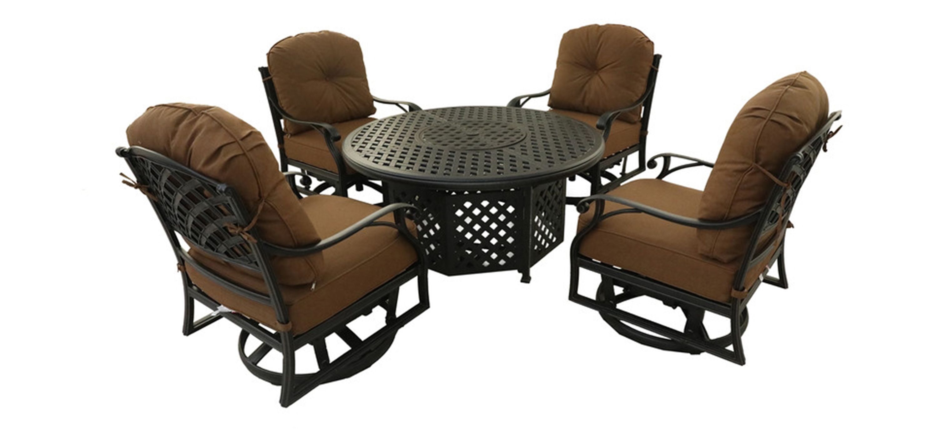 Castle Rock Outdoor 5-pc. Chat High Fire Pit Set