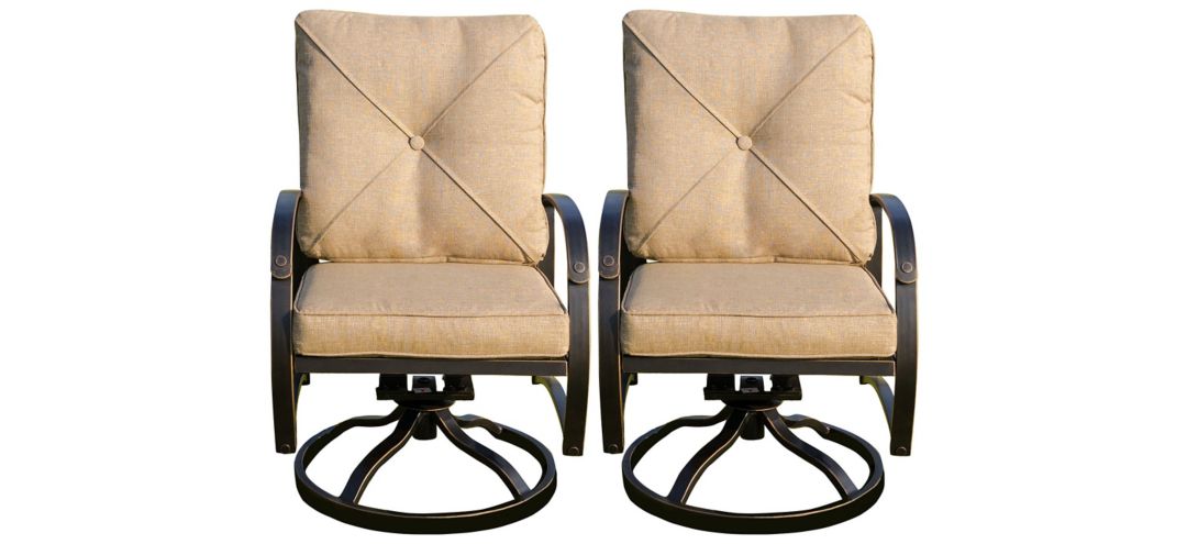 Valencia Swivel Rocker Outdoor Dining Chair - Set of 2