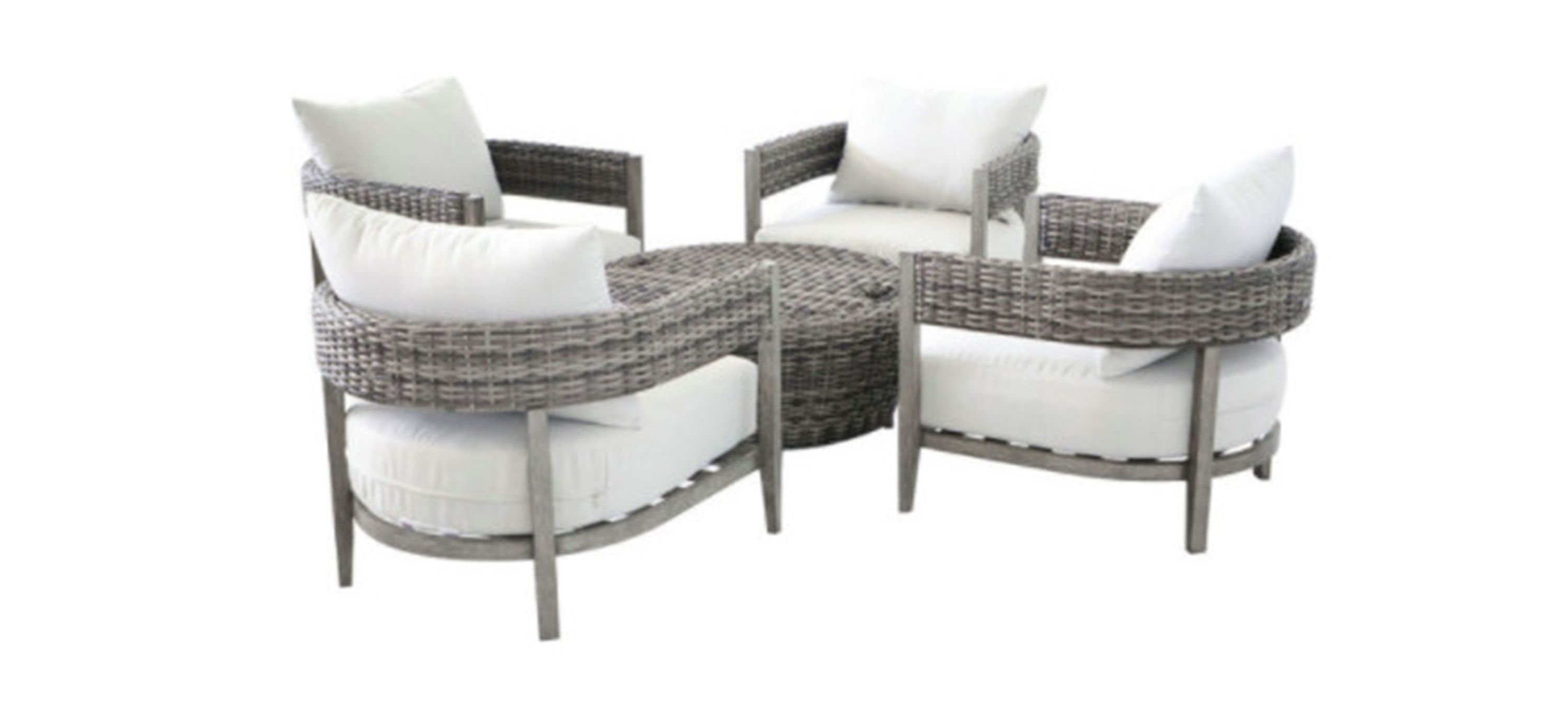 Marana 5-pc Outdoor Wicker Seating Set with Storage Coffee Table