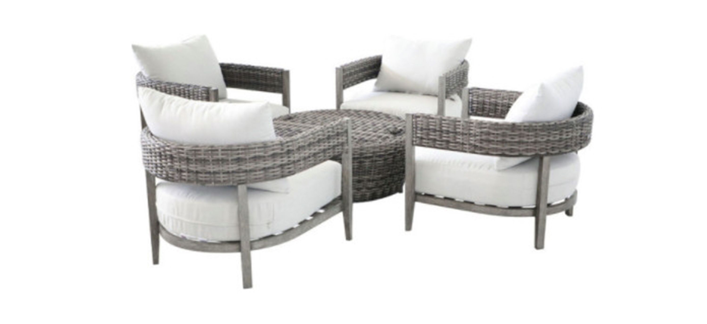 Marana 5-pc Outdoor Wicker Seating Set with Storage Coffee Table