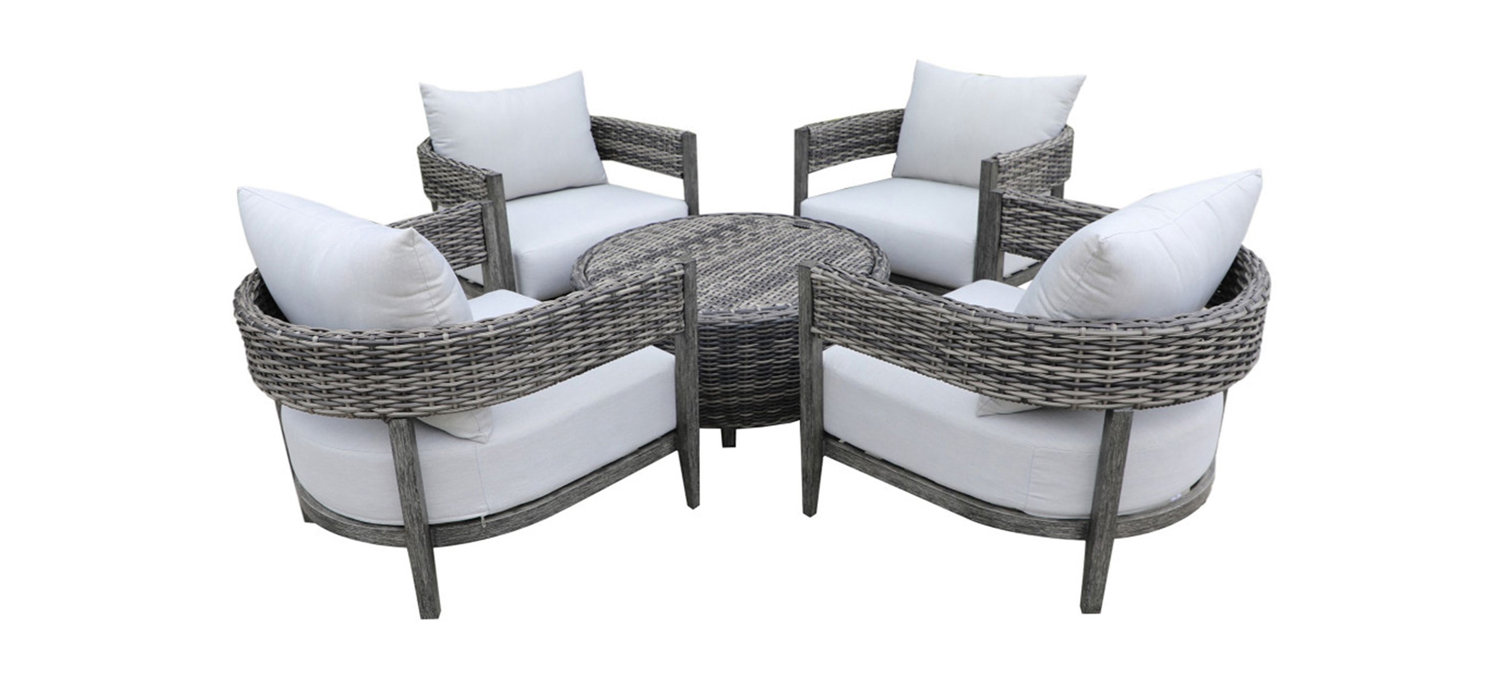 Marana 5-pc Wicker  Outdoor Seating Set with Cooler Coffee Table