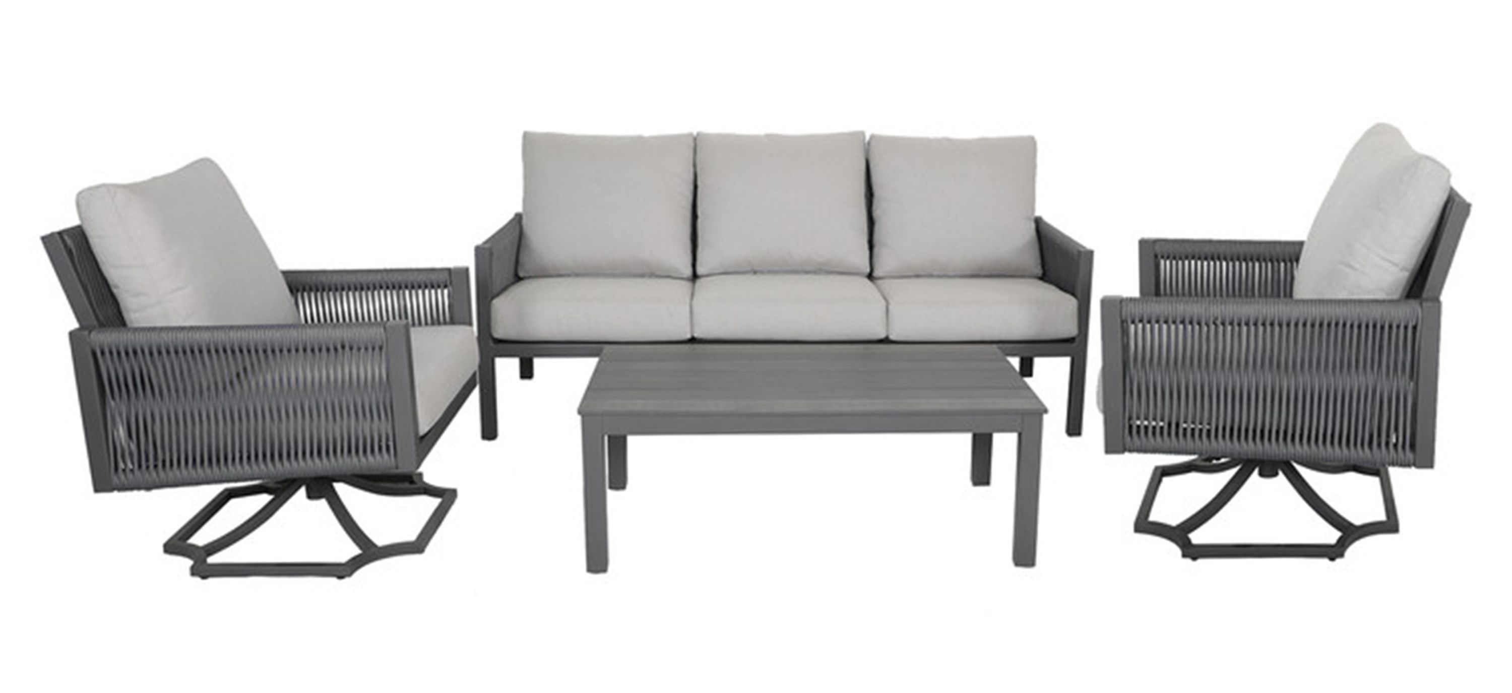Palm Cay 5-pc  Aluminum Outdoor Deep Seating Set