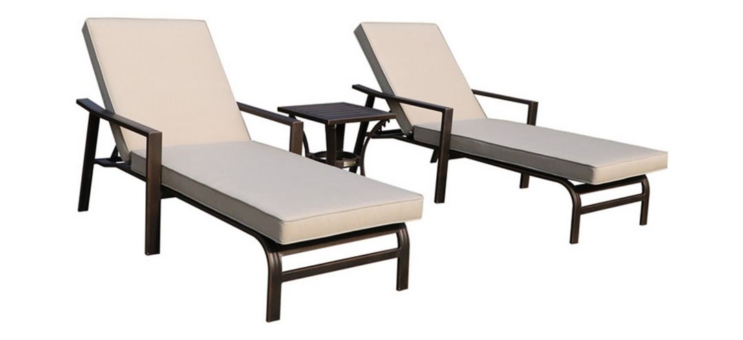Genoa Outdoor 3-pc. Adjustable Chaise Set With End Table