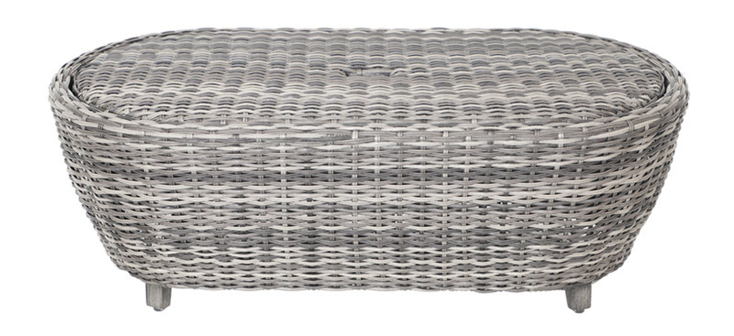 Marana Outdoor Oval Storage Coffee Table