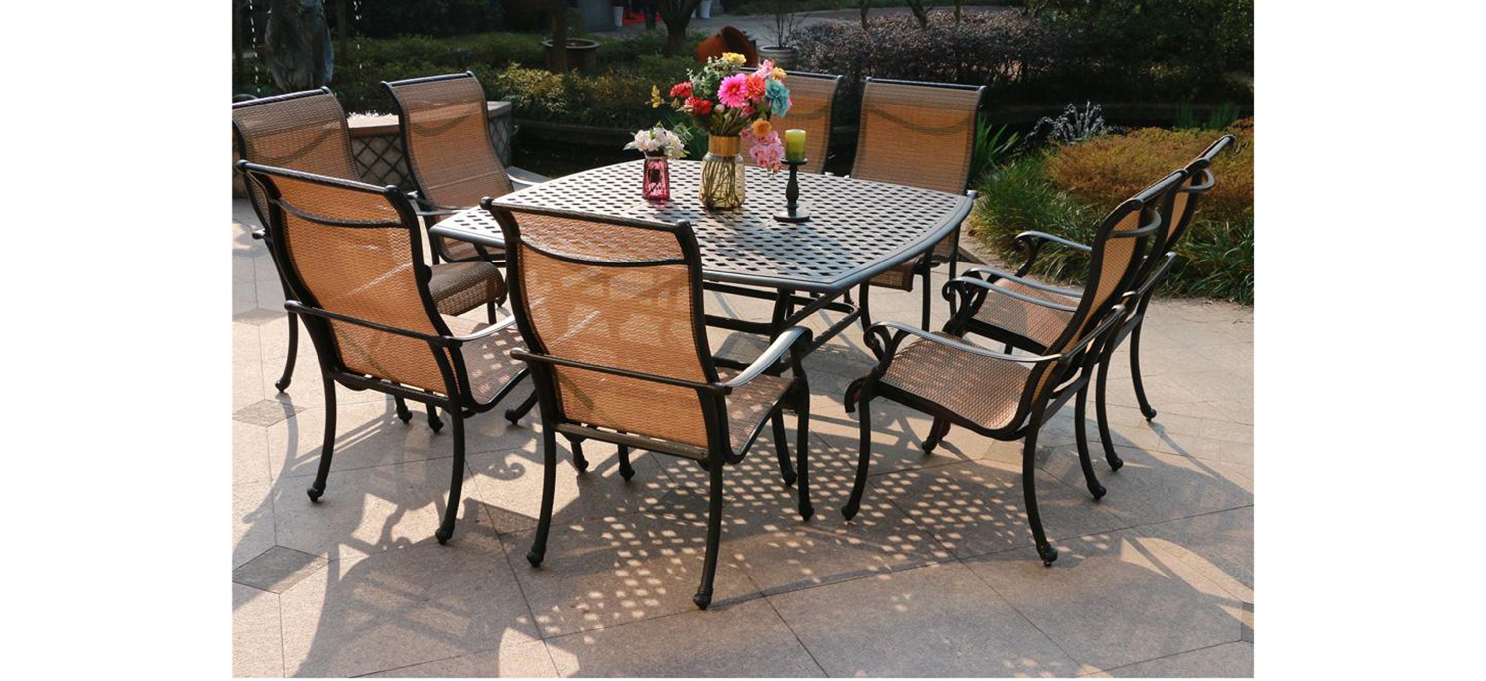 Castle Rock 9-pc. Outdoor Sling Dining Set