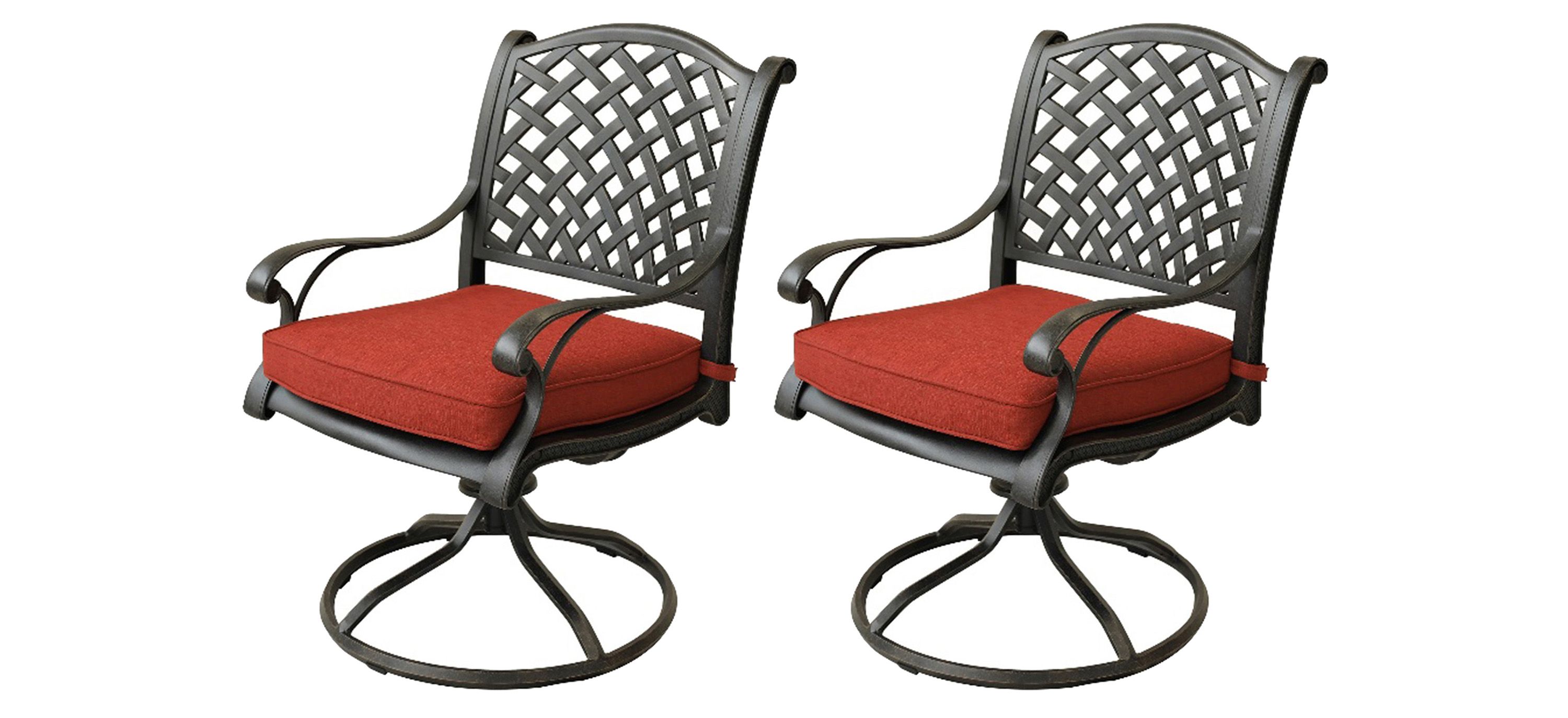 Castle Rock Outdoor Swivel Rocker Dining Chair, Set of 2