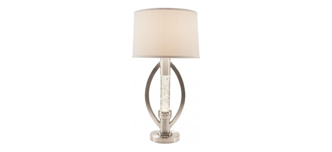 Chrome Table Lamp w/ Sparkle Night-Light