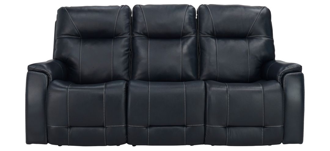Barnett Leather Layflat Power Sofa w/ Power Headrest and Lumbar