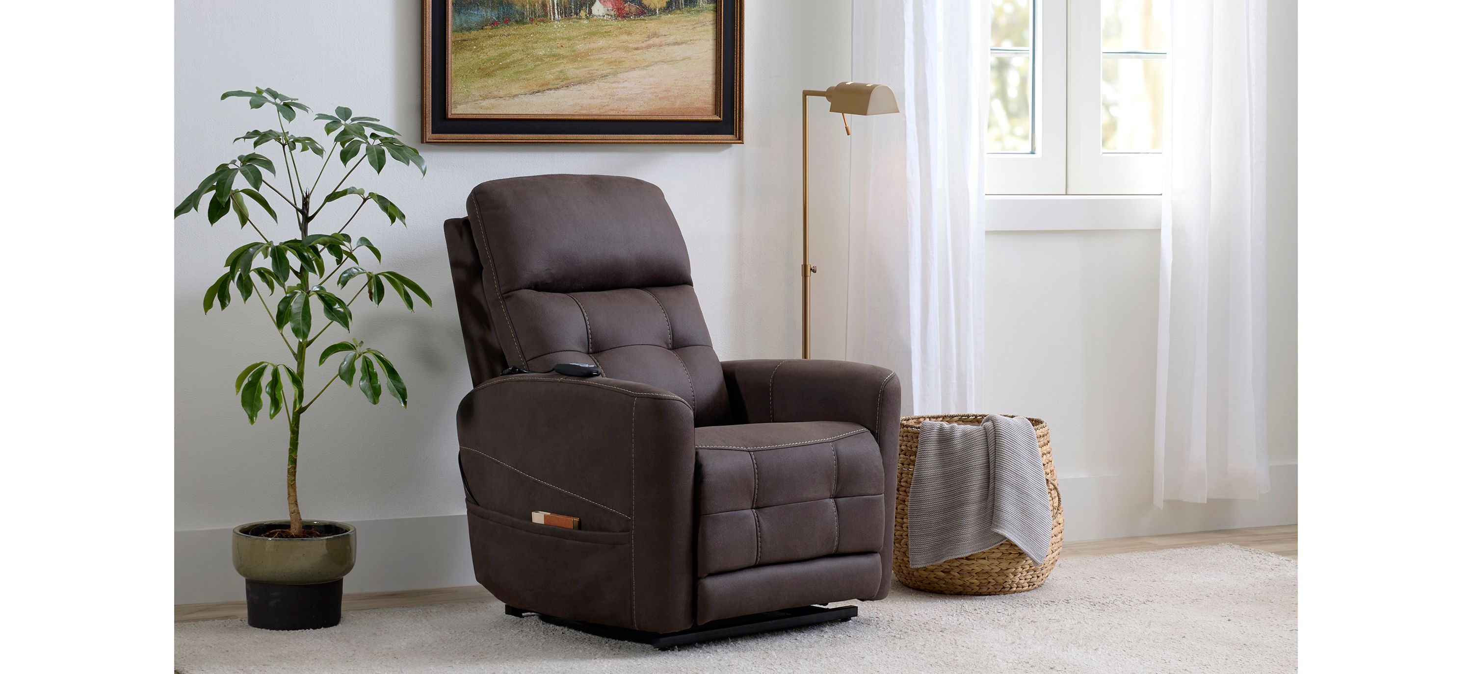 Laverne Microfiber Power Lift Recliner | Raymour & Flanigan