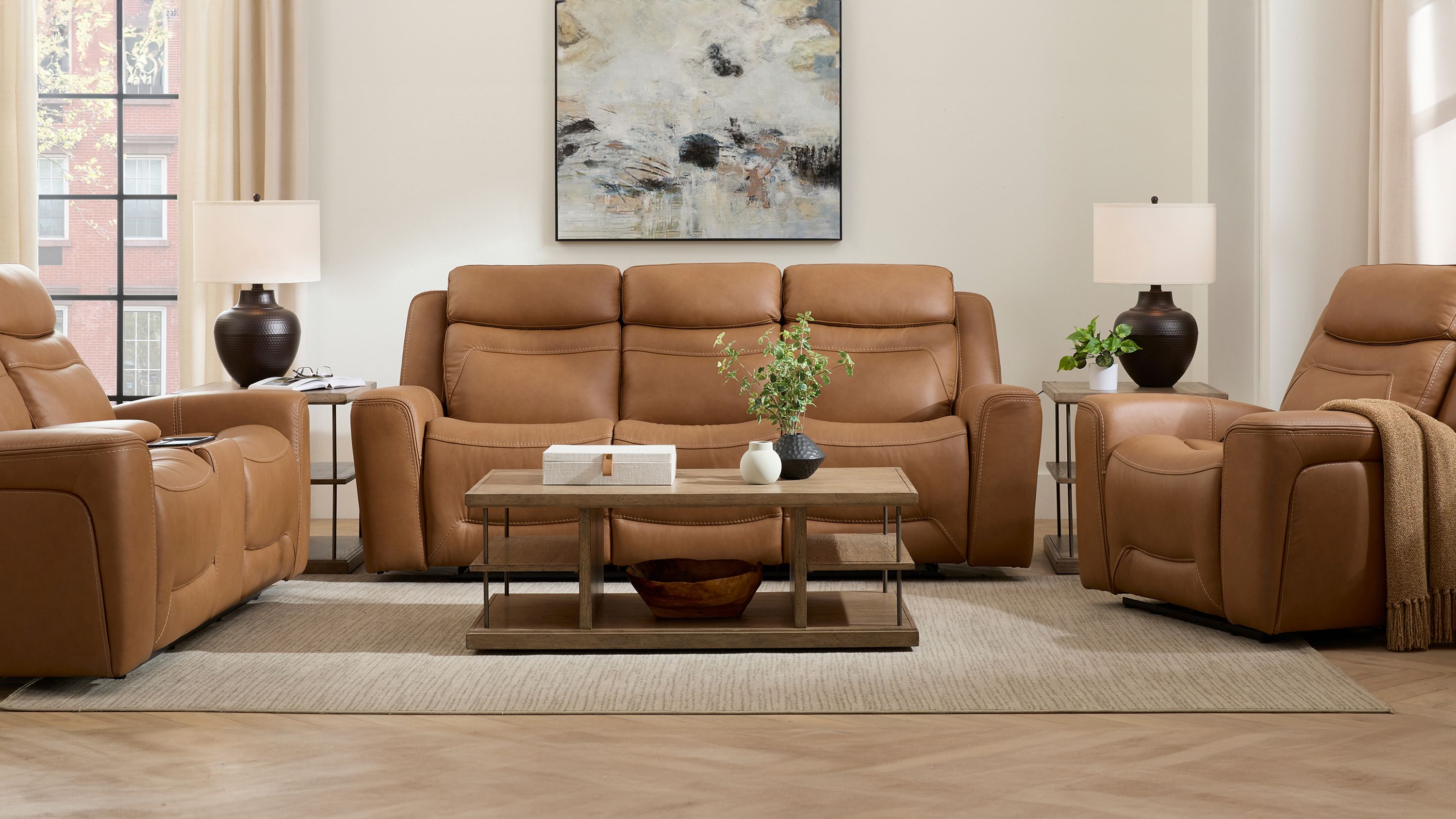 Morgenthal Power Recliner w/Power Headrest, Lumbar, Heat and  