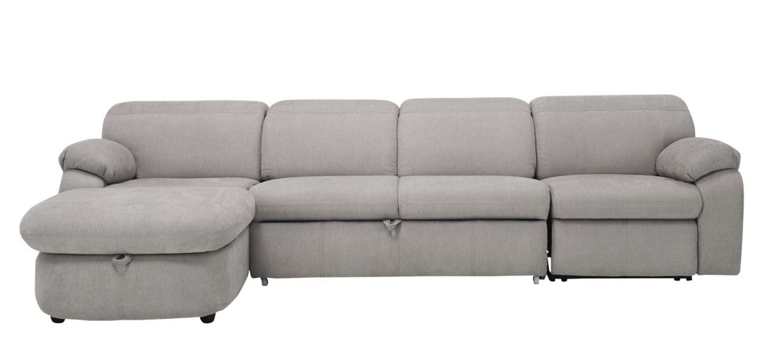 Enbright Microfiber 3-pc. Power-Reclining Sectional w/ Pop-Up Sleeper