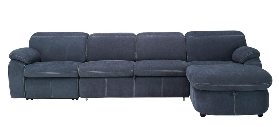 Enbright Microfiber 3-pc. Power-Reclining Sectional w/ Pop-Up Sleeper